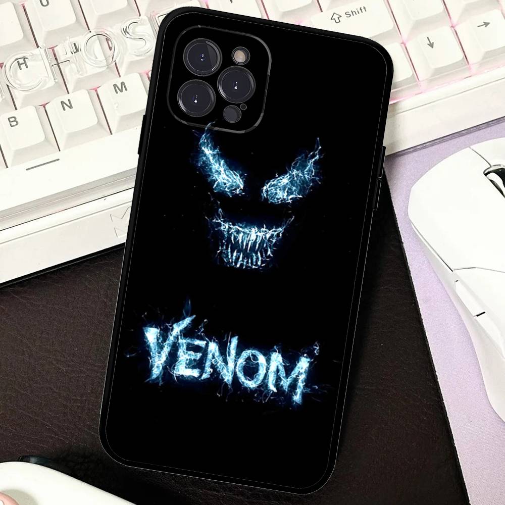 Superhero V-Venom Phone Case For iPhone 16 15 14 11 12 13 Mini Pro XS Max Cover 6 7 8 Plus X Funda Shell
