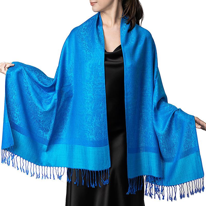 Luxury Brand Light Luxury Shawl Women'S Wrap Scarf Design Jacquard High-End Imitation Cashmere
