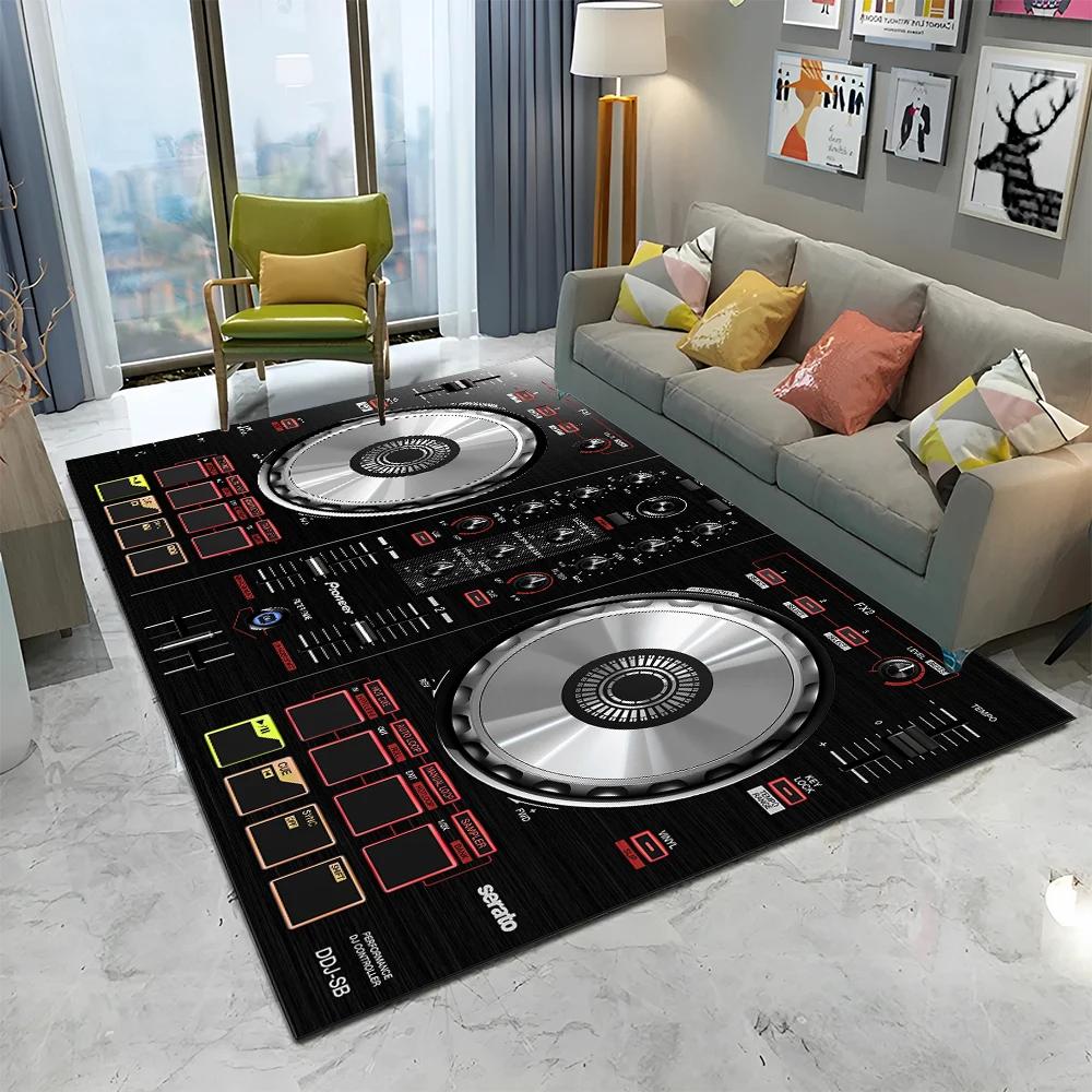 3D DJ Music Screen Keyboard Cartoon Carpet Mat для дома, гостиной, спальни, дивана, коврика для двери, коврика для детской зоны, нескользящий коврик для пола