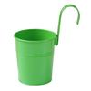 Iron Hanging Flower Pot Balcony Planter with Detachable Hook Solid Color Herb Pot for Indoor Windows Garden Fence Railing