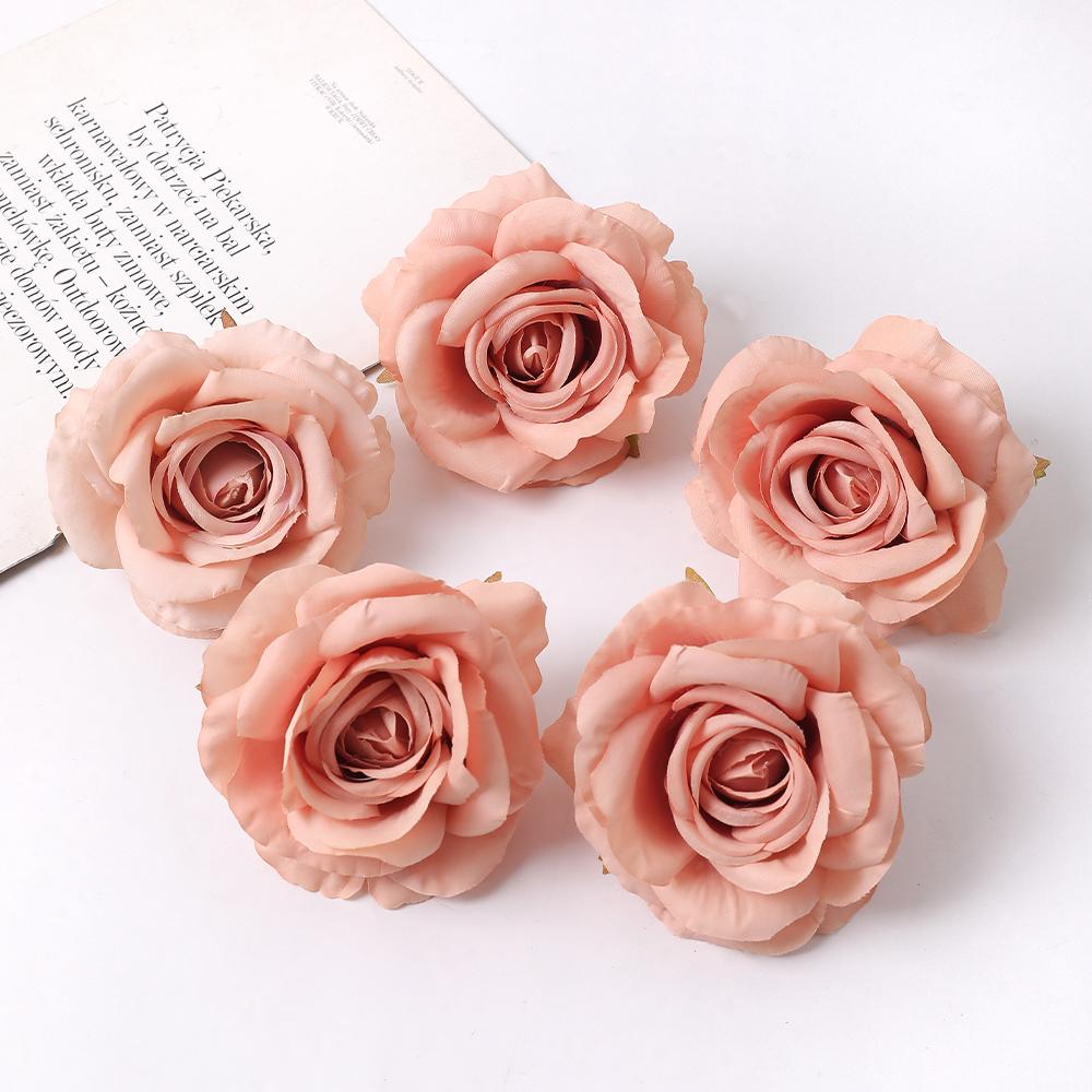 2/5 шт. 10 см искусственные розы, шелковые головки цветов, имитация цветка, украшение дома, комнаты, свадебное украшение, аксессуары для DIY венков