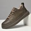 Мужская обувь тренд дышащая мягкая подошва воловья кожа невидимая внутренняя увеличивающая рост обувь британская мужская повседневная обувь