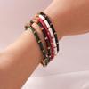 Titanium Steel Bamboo Section Bracelet with Colorful Drip Oil, 18K Gold-Plated Buckle - Fresh and Sweet Women's Jewelry.