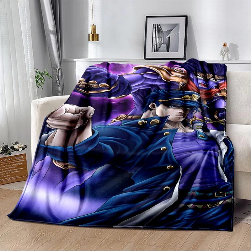 3D Мультяшное одеяло Аниме JoJo's Bizarre Adventure, Мягкое плед для дома, спальни, кровати, дивана, путешествий, пикника, офиса, Покрытие для детей