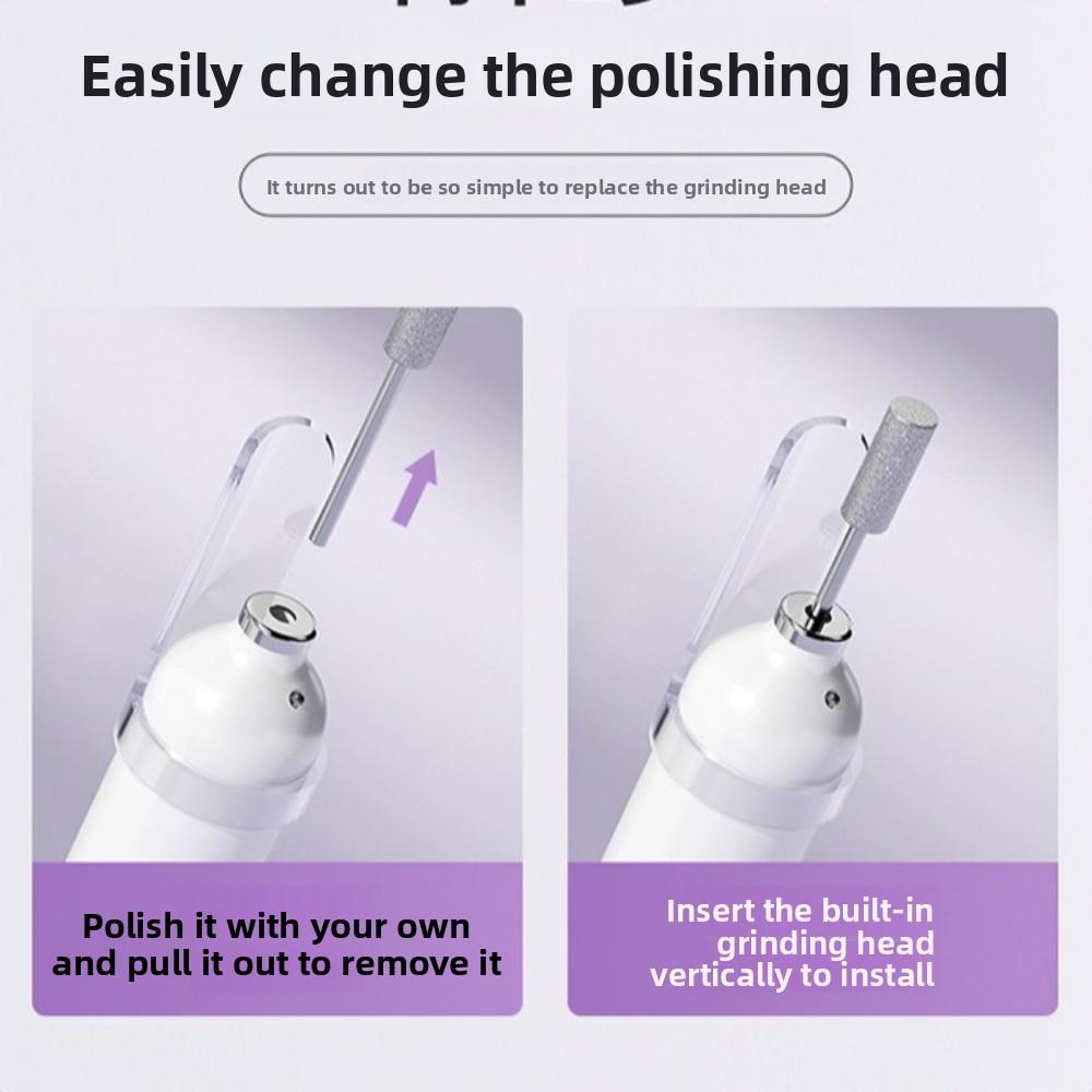 С 5 шлифовальными головками Электрический набор для маникюра USB Ручка-сушка для ногтей Инструменты для маникюра