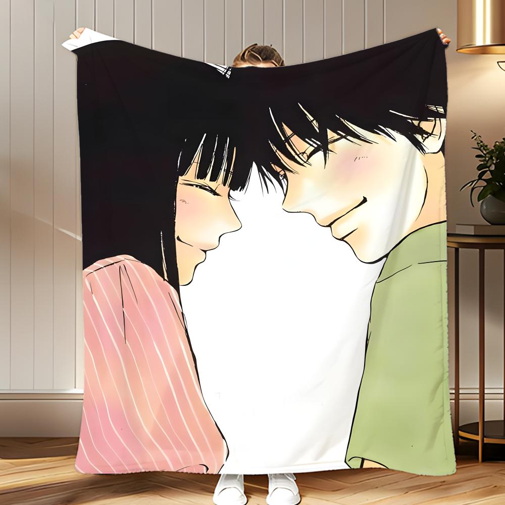 anime Kimi ni Todoke Throw Soft Coral Fleece Blanket 310gsm Fluffy Warm Throw for Sofa Bed Couch Bedroom Decor