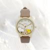 Watch Analog Leather Strap Snoopy PEANUTS 75th Anniversary Shakashaka Watch J Woodstock Brown [Fieldwork] Women's PNT046-3