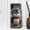 Christmas Penguin Phone Case Cover for Samsung Galaxy Z Flip 7 6 5 4 3 5G Flip3 Flip4 Flip5 ZFlip6 ZFlip7 Black Fundas Galaxy Z