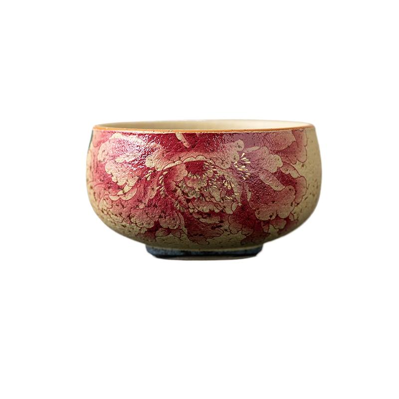 Керамическая мастер-чашка старинная ретро пион маленькая одинарная чайная чашка бытовая высококлассный чайный сервиз чайная чашка