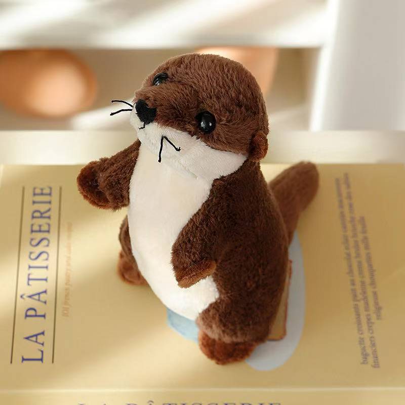 The Latest Simulated Standing Otter Figurine, Kawaii Plush Toy Doll, Cartoon Animation, Cute Children's Birthday Gift, Doll