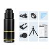 22X Phone Telephoto Lens Kit with Phone Holder Lens Clip Eyecap Cleaning Cloth Mini Tripod for