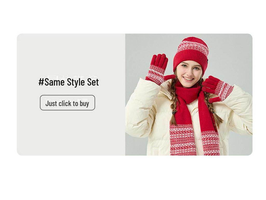 Женская зимняя шапка с жаккардовым узором Fair Isle с толстой повязкой на голову и наушниками