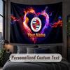 Custom Name Text Tapestry,Reading FC Decorative Wall Hanging, Background Tapestry For Home Bedroom