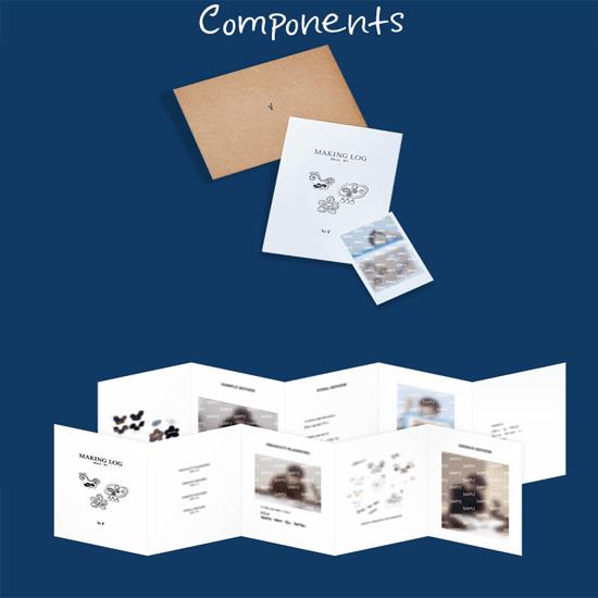 BTS Набор брошей V, сделанный художником (Лица)