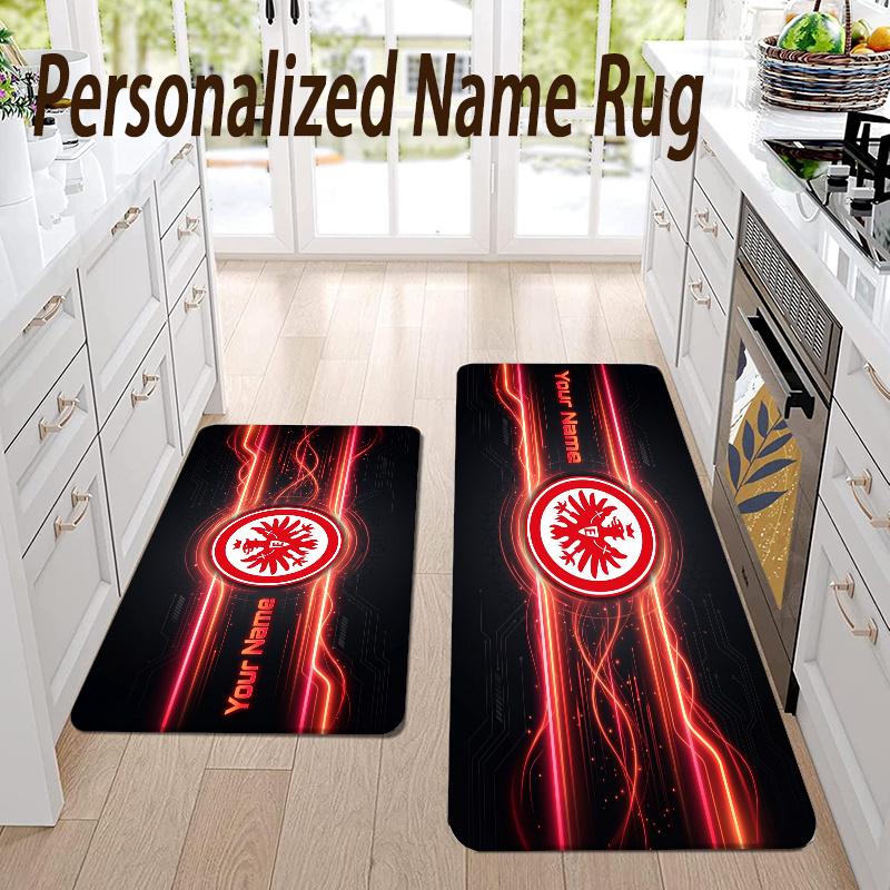 Custom Name Eintracht Frankfurt Flannel Area Rug Kitchen Floor Mat Personalized Home Decoration