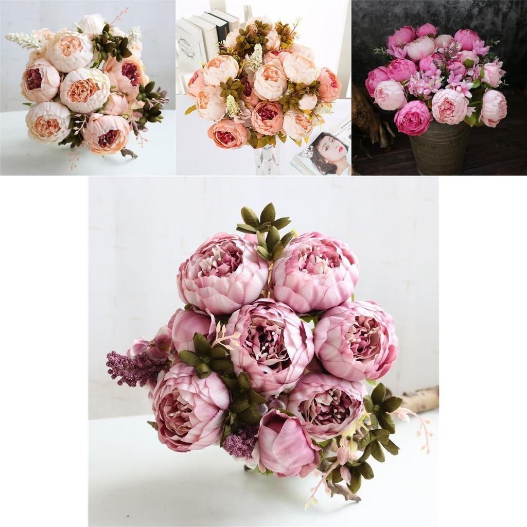 Искусственные шелковые пионы для красивых свадебных букетов и центральных композиций**