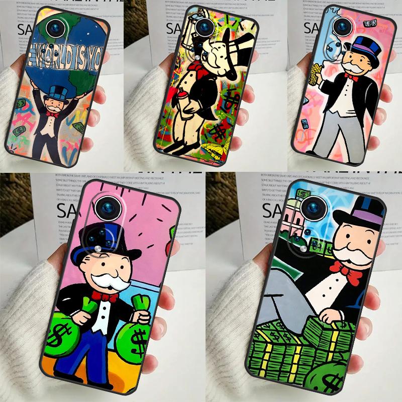 Dollar M-Monopolys Case For Honor Magic 6 Pro 90 70 50 Magic 5 Lite X6 X7 X8 X9 X6a X7a X8a X9a X8b X9b Cover