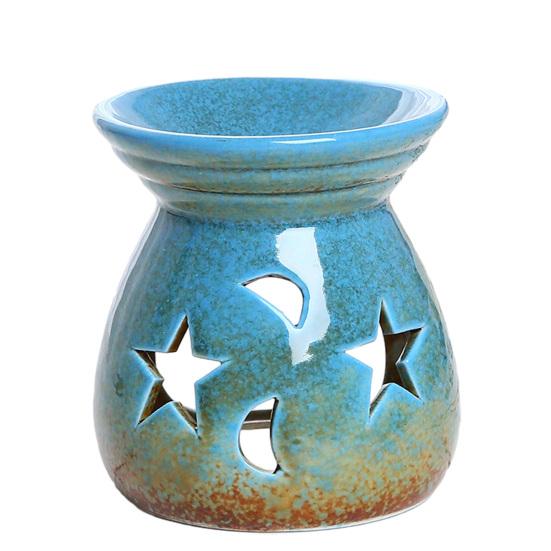 Ceramic Wax Melt Warmer Essential Fragrance Oil Diffuser Small Tea Light Candle Holder Desk Incense Aroma Burner for Home Bedroom Decor