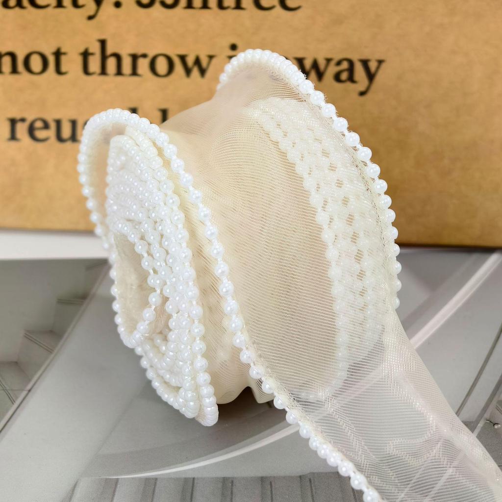 4 см пряжа с красным жемчугом «рыбий хвост» для цветочных букетов и лент для самостоятельного творчества