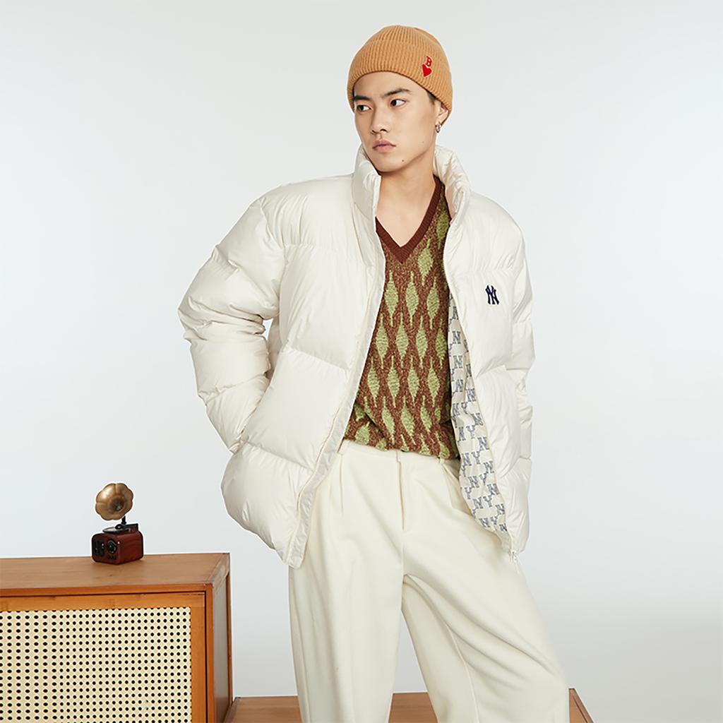 Новые пуховики MLB New York Yankees Унисекс Слоновая кость 3ADJM0636-50IVS