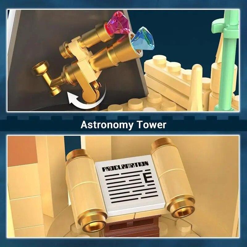 Строительные блоки Волшебный замок Модель Креативное настольное украшение Дети DIY Игрушки Подарки 1107 ШТ.