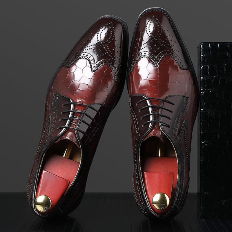 Мужские лоферы из крокодиловой кожи, броги, дизайнерские мужские формальные модельные туфли, кожаные туфли на шнуровке, офисные деловые свадебные оксфорды
