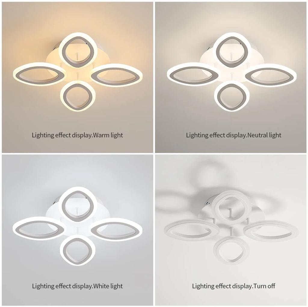 Современный светодиодный потолочный светильник мощностью 45 Вт с регулируемой яркостью и возможностью дистанционного управления