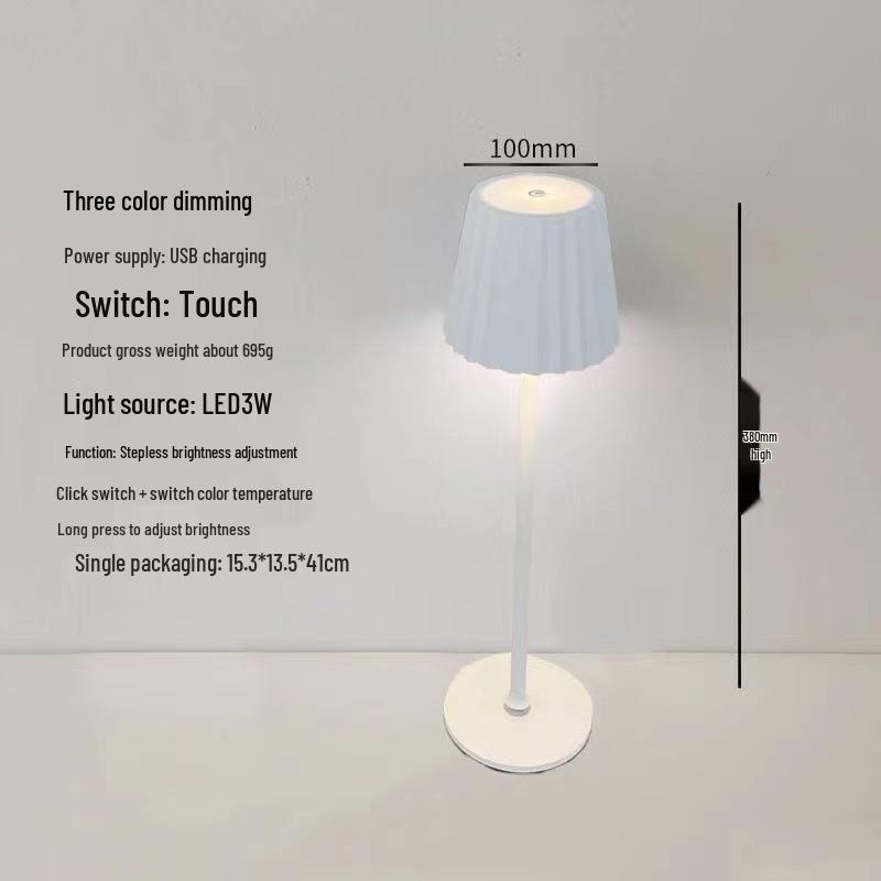 USB Rechargeable LED Table Lamp: Touch-Control Night Light for Outdoor & Indoor Atmosphere