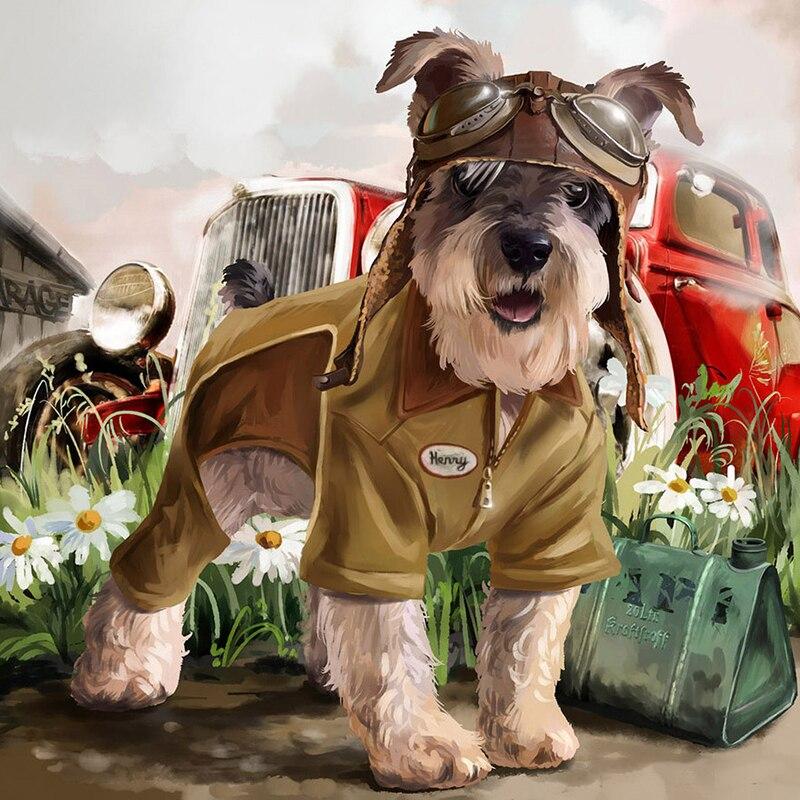 5D DIY алмазная живопись милая собака Алмазная вышивка милое домашнее животное вышивка крестиком полная квадратная круглая дрель ручной домашний декор подарок