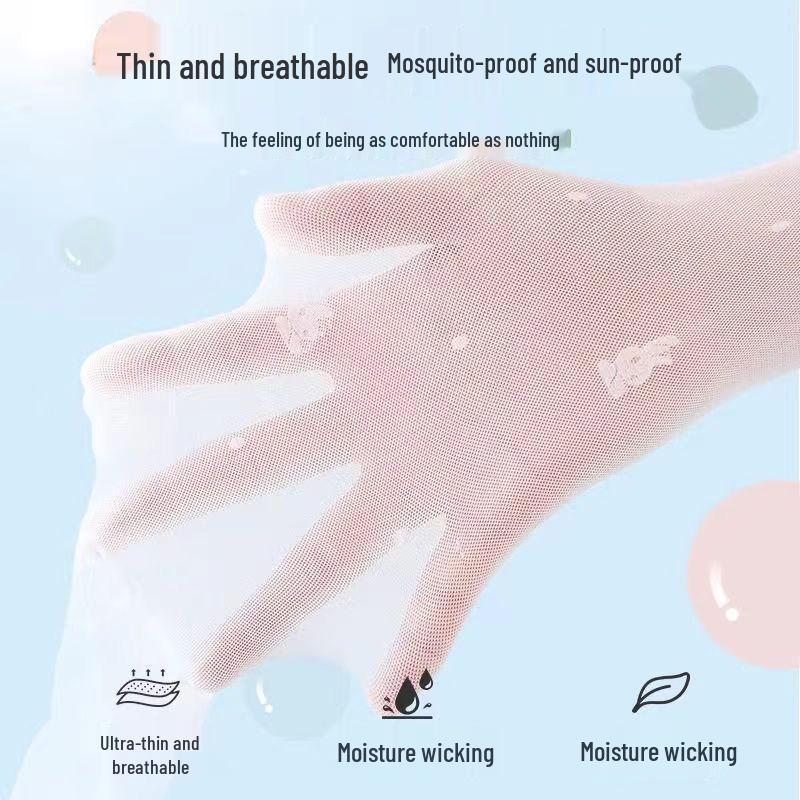 Детские летние кружевные противомоскитные колготки - Белые тонкие девятиточечные носки для танцев