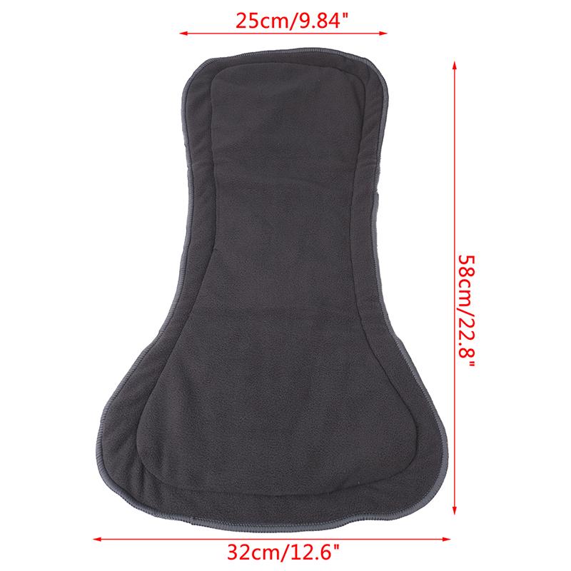 Подгузник для подгузников из бамбуковой ткани для взрослых, многоразовая подкладка, подкладка для подгузников, 4 слоя