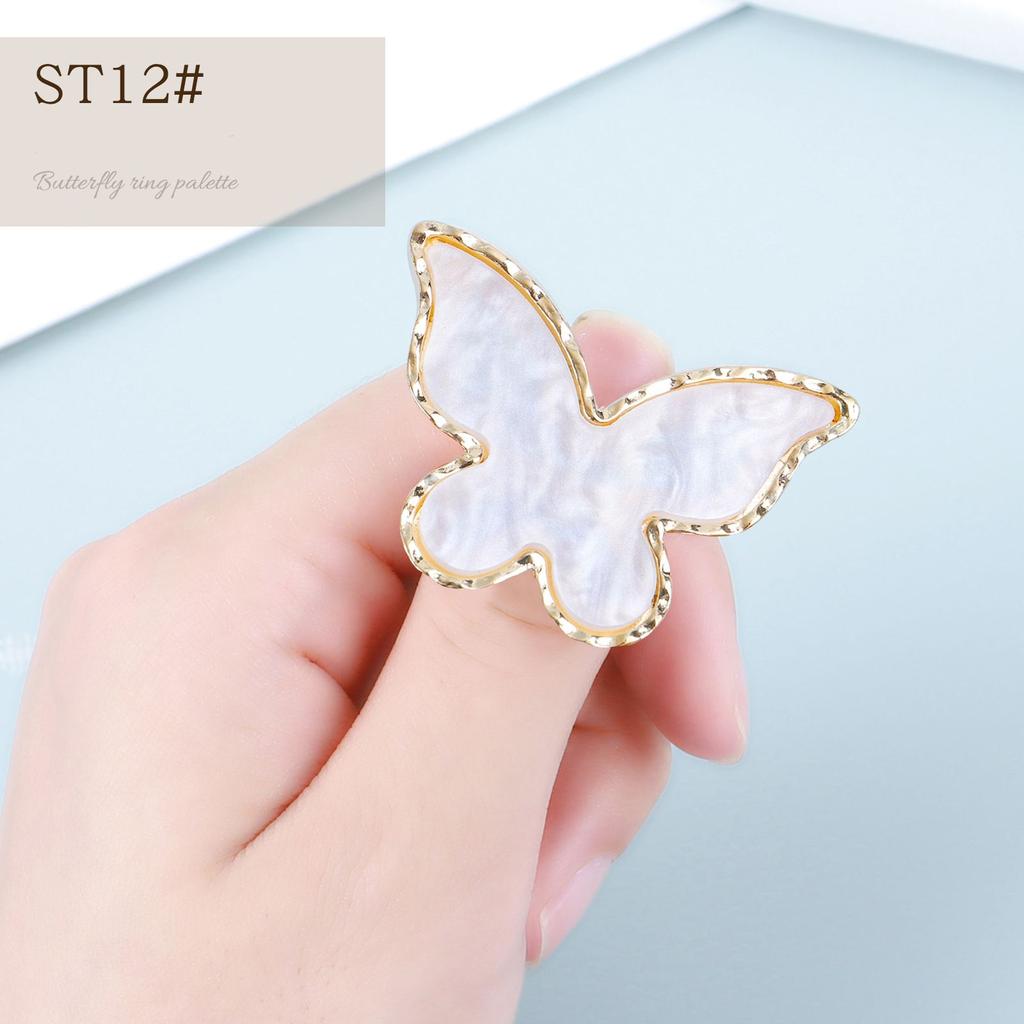 Showing Shelf Finger Ring Nail Art Plate Tips Nail Art Palette Pigment Holder Nail Display Stand