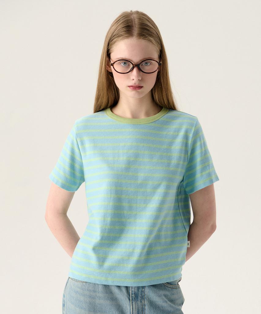 TTUDEMENT Multi Striped T-Shirt Mint