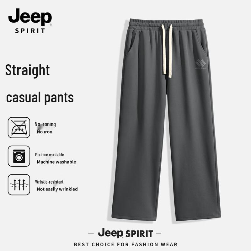 JEEP SPIRIT Men's 2025 Loose Straight-Leg Casual Pants