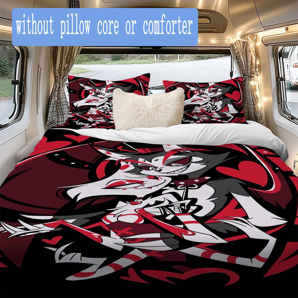Chic Thorn Angel Pattern Bedding,Quilt Set Quilt Cover Pillowcase Home Birthday Gift (1*duvet cover+2*pillowcase,without core)ZSJT0917133