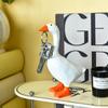 Магнитный держатель для ключей в виде гуся - Полимерный декор для стола для офиса дома, Милая фигурка утки с подставкой для инструментов