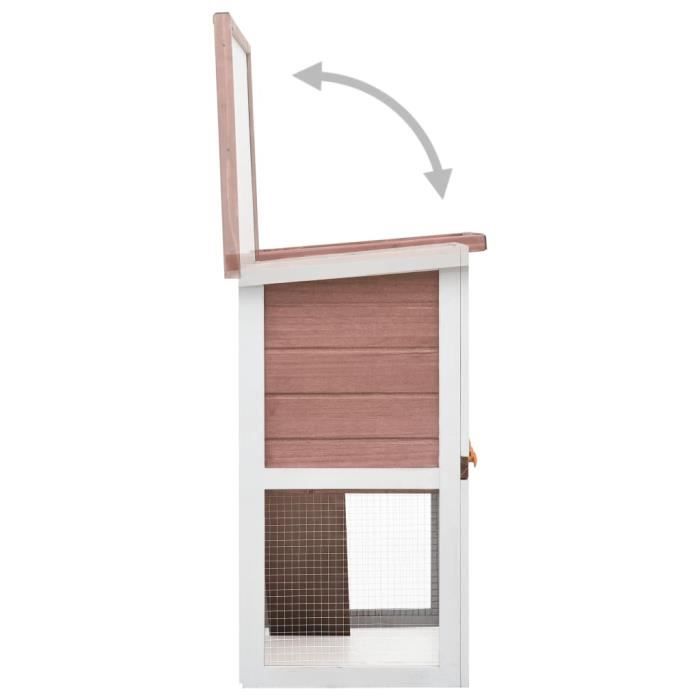Outdoor Hutch - vidaXL - 1 Door - Solid Fir Wood - Brown - 90 X 45 X 80 Cm
