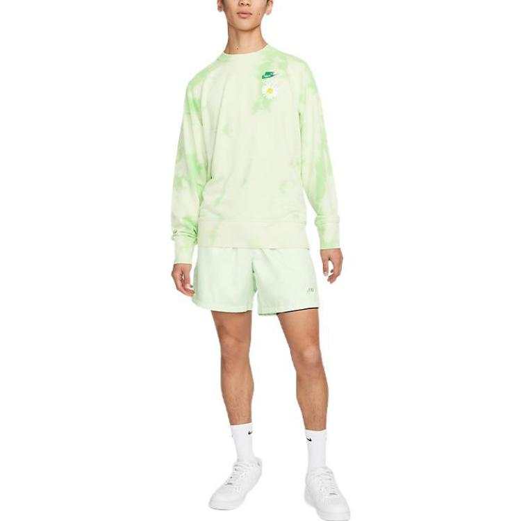 Nike Sweatshirts Men's Bright Green Crew Neck Moderate Regular DM5011-332