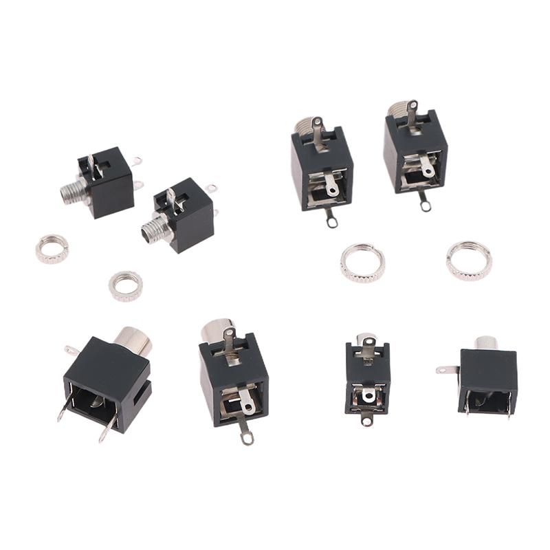10Pcs 2.5/3.5Mm Pj301 Female Audio Connector 3 Pin Dip Headphone Jack Socket Mono Channel Pj-301M Pj301M Pj-201