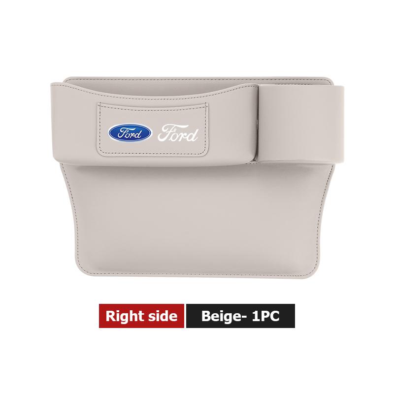 Leather Car Seat Gap Water Cup Holder Box Storage Bag For Ford Escape Ecosport Fusion Explorer Expedition Taurus
