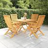 VidaXL Garden Lounge Set 5 Pcs Dining Furniture Dining Set Table and Chairs Outdoor Patio Wood of 3059584