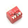 TELESKY 4-Position Red-Gold Plated Side Actuated DIP Switch, 2.54mm Pitch
