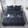 Simple Washed Cotton Four-piece Quilt Cover, Bed Sheet, Bedding Quilt, Student Dormitory Three-piece Bedding Kit
