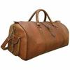New Genuine Goat Leather Travel Bag Duffel Gym Men Brown Duffle Overnight Luggage