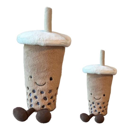 Milk Tea Plush Toy Soft Fluffy Pearl Milk Tea Cup Doll Large Hugable Pillow