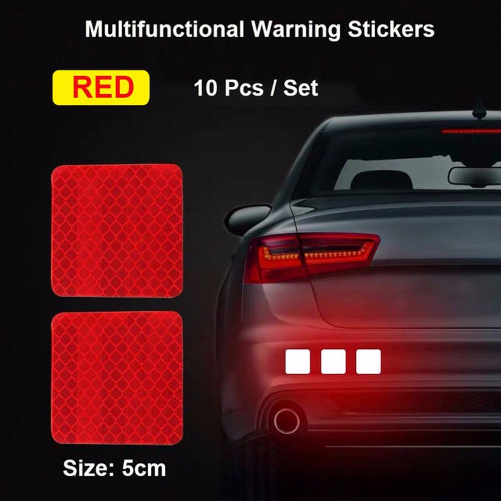 Riding Square Motorcycle Star Safety Sticker Bicycles Car Bumper Stickers Reflective Warning Strip