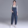 Women Casual Denim Jumpsuit Overalls Fashion Streetwear Casual High Waist Pockets Front Full Length Romper Playsuit Plus Size