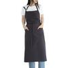 KYOWARABE Stylish Cafe Apron for Women, Cute [Available In 9 Colors, Soft Cotton Material, Adjustable Shoulder Straps] (Charcoal)