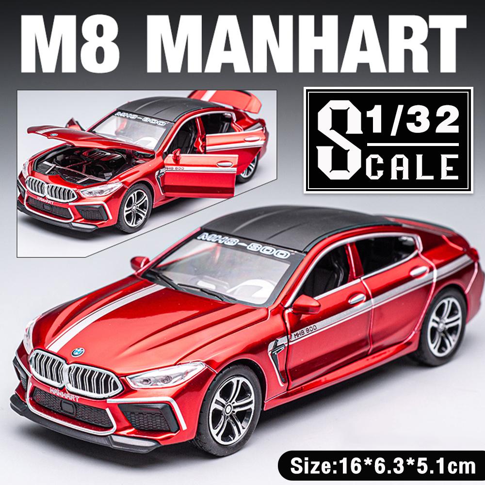 1/32 масштаб M8 Manhart из металла, литая под давлением модель автомобиля из сплава, игрушечный автомобиль для мальчиков, детский подарок, игрушки, автомобиль, коллекция для хобби