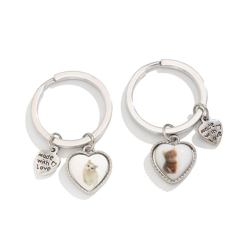 1 шт. дешевые подарки сладкий прохладный ветер кошка брелок чувство дизайна анти-потерянный милый кулон любовь сумка украшения ювелирные изделия